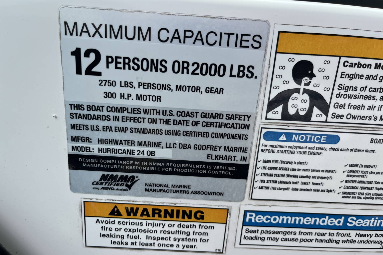 Used 2019 Hurricane 2400 #0871 image 11