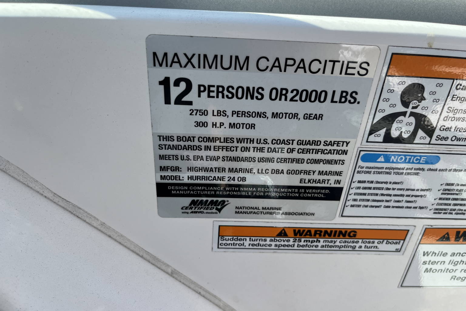 Used 2021 Hurricane Sun Deck 2486 #7641 image 20